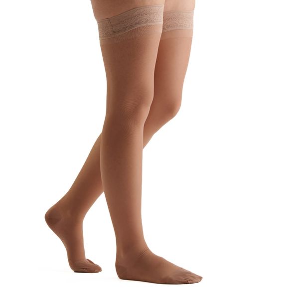 EvoNation Women’s Thigh High 15-20 mmHg Graduated Compression Stockings – Moderate Pressure Compression Garment