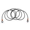 Burg-Wächter 750 500 Security Cable, Coiled Cable, 500 cm, Steel Cable, Without Lock, Black, black, 750 500
