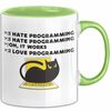 Programmierer Tasse Geschenk Für Informatiker Nerds Kaffee-Becher Für Geeks Kaffee-Becher (Grün)