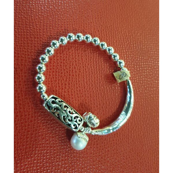 [CHILL-BO] Silver ball bracelet Silver bracelet Tang Dynasty pattern Freshwater pearl Natural material Korean tradition