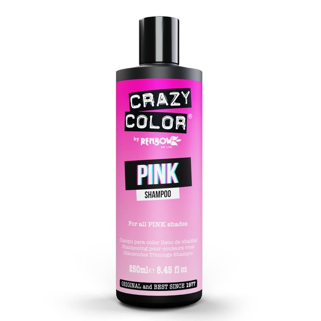 Crazy Color Pink Shampoo for Pink Hair | Maintain, Refresh and Color Protect Pink Hair | Hot Pink, Magenta, and Pastel Pink. Vegan, Cruelty & Sulphate Free, 250ml