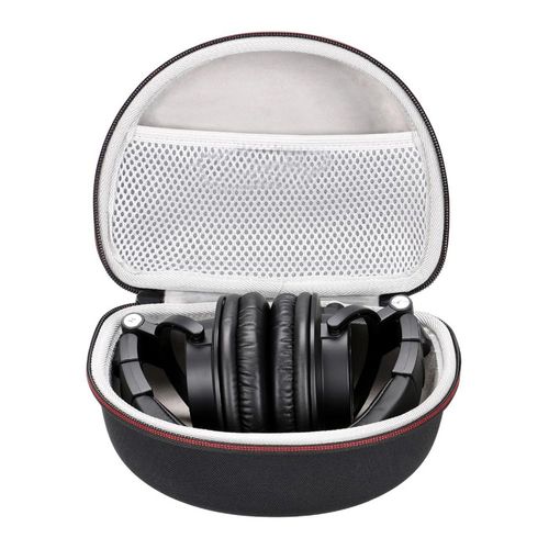 candlejeeft Universal Headphone Case, Waterproof Earbud Case Travel Carrying Hard Shell Bag with Mesh Pocket for SD Memory Card Overear and Onear Headphone