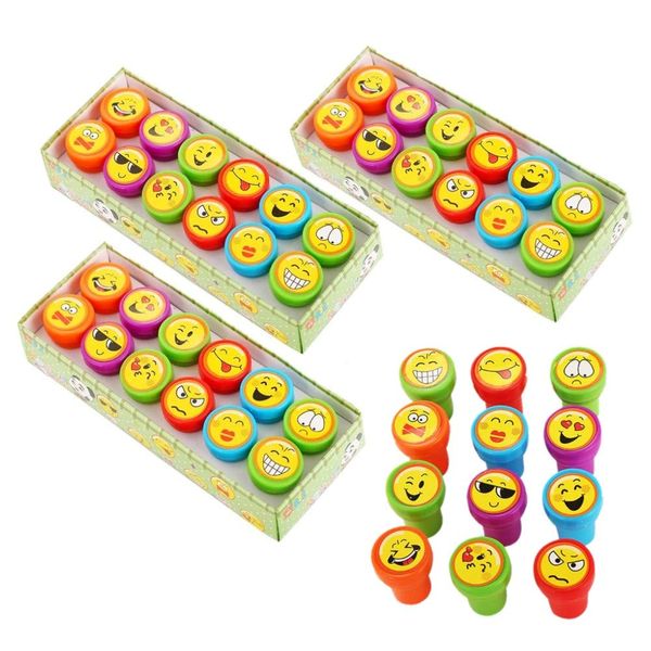 JZK Emoji Stamp Set for Kids, 36 x Self-Inking Stamps, Fun Party Toy for Children Birthday, Christmas Gifts, Bag Filler, Thank You Gift for Boys Girls