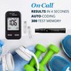 On Call Express Diabetes Testing Kit- Blood Glucose Meter, 10 Blood Test Strips, 1 Lancing Device, 30g Lancets, Control Solution, Carrying Case, Log Book, Black
