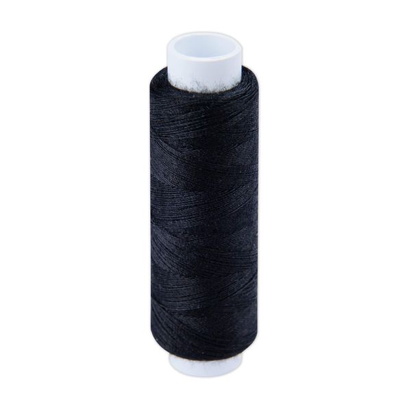 Strong Polyester Pro Sewing Thread, Many Colours Finest Spools, Universal All Purpose Hand and Machine Sewing, 200m - 220yd Coil Reel, by Pasmanta Made in Europe Since 1953 (5610 - Black)