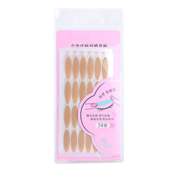 70 Pairs Invisible Double Eyelid Sticker Eyelid Sticker Glue-Free Self Adhesive Double Lasting Eyelid Sticker Makeup Tool Droopy Eyelid Stickers(Half Round Shape)