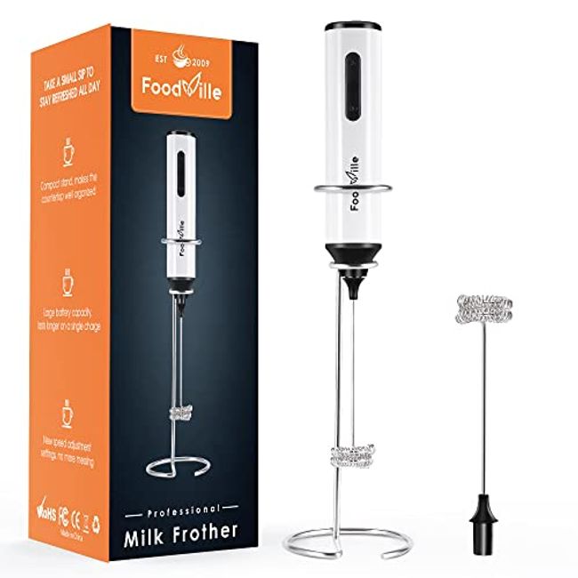 FoodVille MF02 Rechargeable Milk Frother Handheld Foam Maker