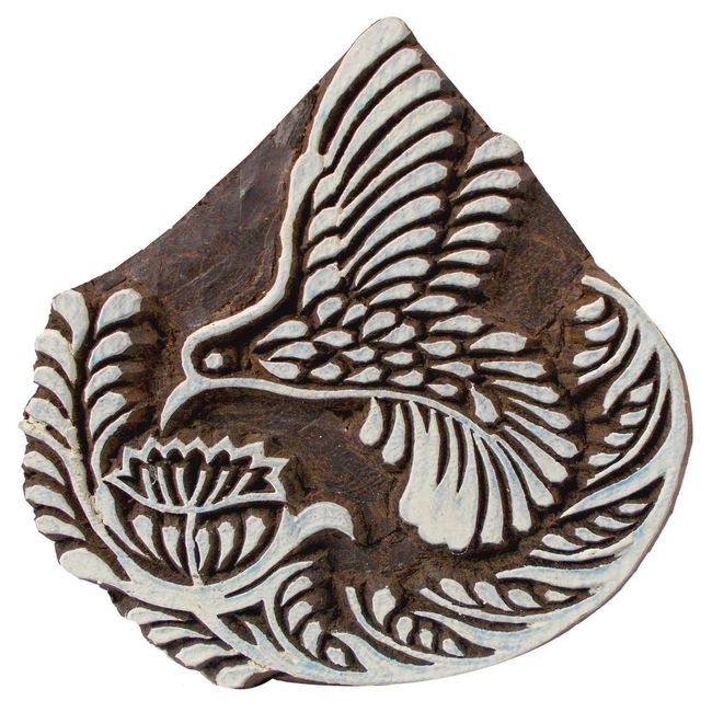 Humming Bird Wooden Textile Printing Block Indiancrafted Clay Potter Henna Tattoo Scrapbook Stamps