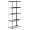 5-Tier Shelves Wire Shelving Unit Rack Space Storage Organizer for Kitchen Black