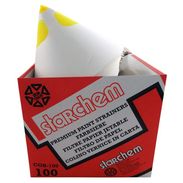 Premium Starchem Paint Strainers Pack of 100 Disposable Fine Mesh Filters 190 Microns