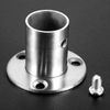 2Pcs Stainless Steel Wardrobe Rail Rod Pole Socket End Support Bracket Flange-22mm