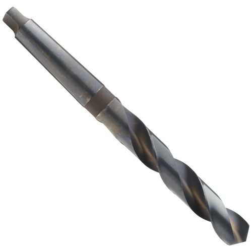Chicago Latrobe 110 High-Speed Steel Taper Shank Drill Bit, Black Oxide Finish, #3 Morse Taper Shank, 118 Degree Conventional Point, 1" Size