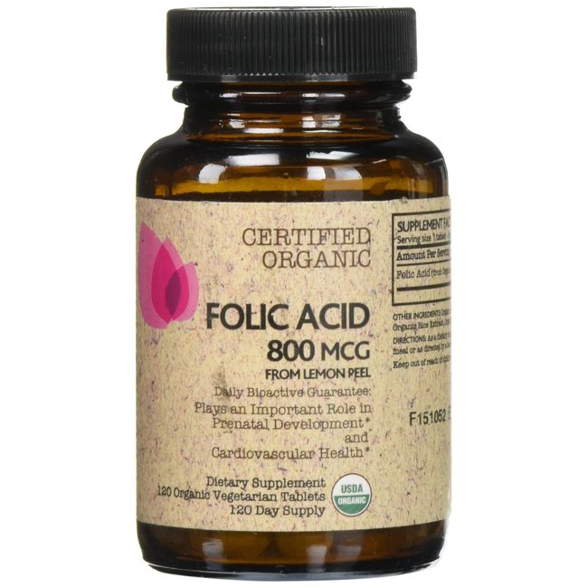 Futurebiotics Certified Organic Folic Acid - 120 Tablets