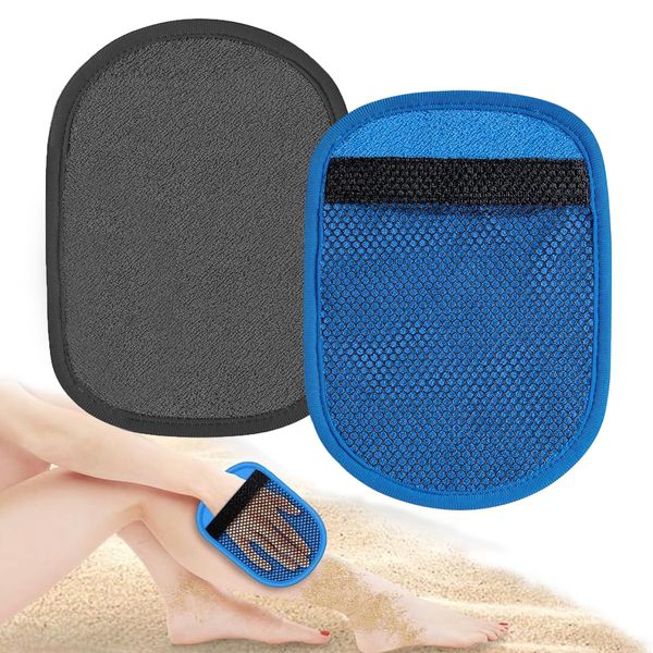 TRBSXRT 2 Pcs Sand Remover for Beach - Skin-Friendly Sand Off Bags, Beach Sand Remover for Adults and Kids, Sand Mitt for Beach Activities Volleyball