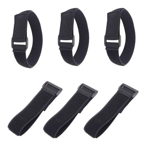 IWALT Velcro Cable Ties Fastening Belt Binding Tape Repeated Storage Tape Velcro Velcro Home Luggage Packing 6pcs Black