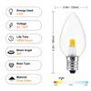 Visther C7 LED-COB Night Light Bulbs, E12 Base Candelabra Replacement Bulb, Warm White String Light, 0.6W Equivalent 7W (6 Pack)