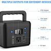 Portable Power Station 200W External Battery Charger Flashlight Solar Generator