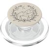 Boho Mountain Moon Night Botanical Floral Design PopSockets MagSafe PopGrip for iPhone