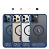 GUAGUA iPhone 12 Pro Max Case with Foldable Stand, Translucent Slim Protective Kickstand Case for iPhone 12 Pro Max 6.7", Blue