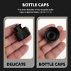 Veemoon Pack of 20 Push Pull Cap Bottle Push Pull Bottle Cap Drinking Lid for Camping Lemonades Drinking Bottles Black