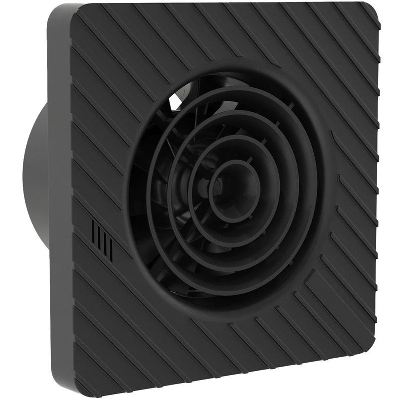 Pebble Grey™ Wave 4”/100mm Silent Bathroom Extractor Fan with Timer and ...