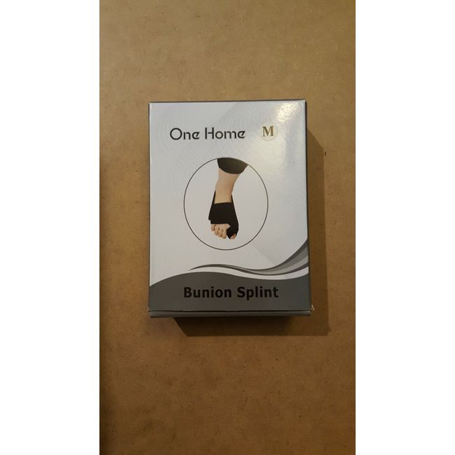 One Home Bunion Splint Medium Black Open Box New