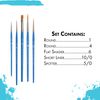 Princeton Select Artiste Paintbrush, 15-5 Brush Set, Blue