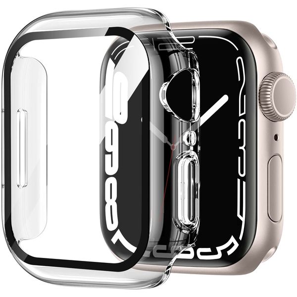 Full cover smart watch case with detachable rim tail screen protection