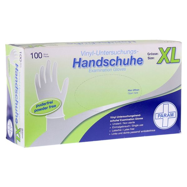 HANDSCHUHE Einmal Vinyl puderfrei XL 100 St