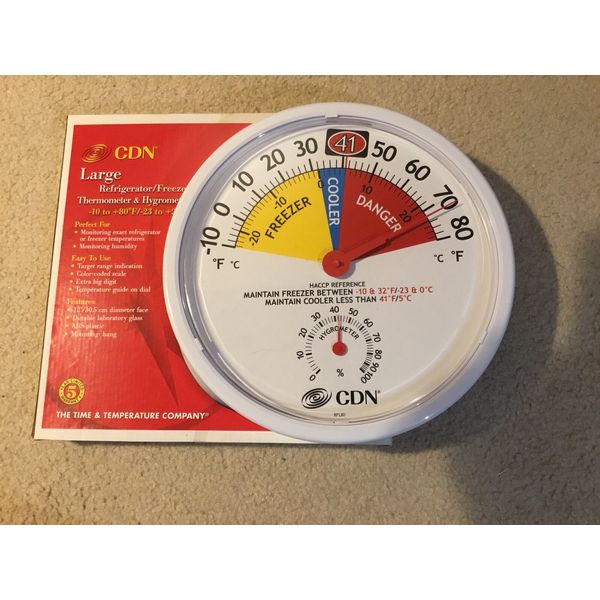 Freezer Refrigerator Thermometer Large Analogue
