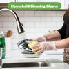 Comfy Package [100 Count Clear Powder Free Vinyl Disposable Plastic Gloves - Large
