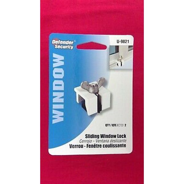 NEW Prime Line U9821 7/8" Aluminum/Plastic No-Mar Window Lock (Pack of 2 Count)