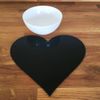 Heart Placemat Set - Matt Sour Grape 2 Placemats Standard 28cm