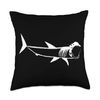 Megalodon Shark Skeleton Lover Funny Meg Paleontologist Throw Pillow