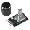 Diann 6pcs KY-040 Rotary Encoder Module 360 Degree Rotary Encoder Module with Knob Cap Breadboard Jumper Wires Ribbon Cables Kit
