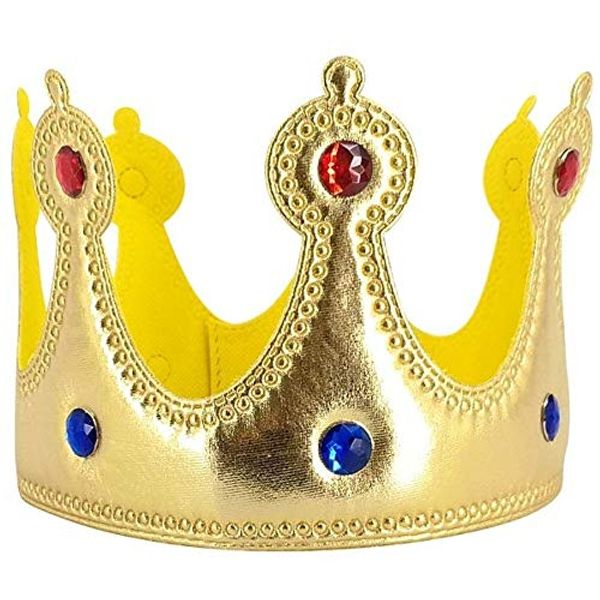 Soft Gold Royal Crown with Jewels