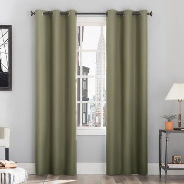 Sun Zero Cyrus Thermal 100% Blackout Grommet Curtain Single Panel
