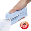 Rapesco 1379 Stand Up/Space-Saving Stapler, 20 Sheet Capacity, Powder Blue