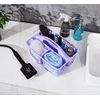 ALINK Plastic Shower Caddy Basket with Compartments, Portable Divided Cleaning