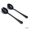 Elyon Tableware 3 Piece Reflective Black Colored Serving Set Salad Servers