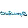 2pcs Replacement for 1965 1966 Script Super Sport Front 3D Badge Emblem (Silver)