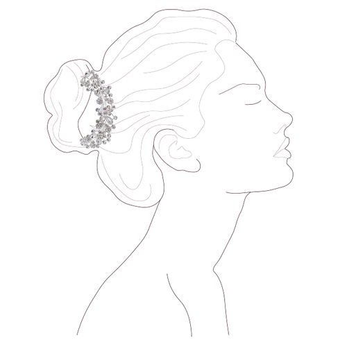 03 Vintage Rhinestone Crystal Wedding, Bridal or Prom Hair Comb