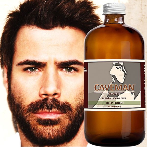 Beard Oil Conditioner Hand Crafted By Caveman® Deep Forest Scent Beard Care 1oz