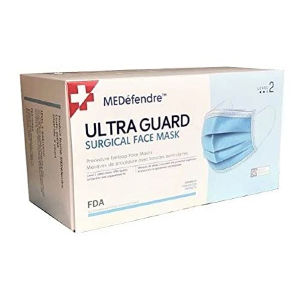 Surgical Masks, 50 Pieces, Medical Use, Breathable, High Performance, Non-Woven Fabric, Disposable, Infection Protection, Adult Use, Regular Size, 50 Sheets x 1 Case, Blue