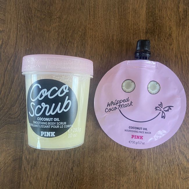 Victoria's Secret Pink Coco Body Scrub & Whipped Coco Facial Mask Duo - NEW