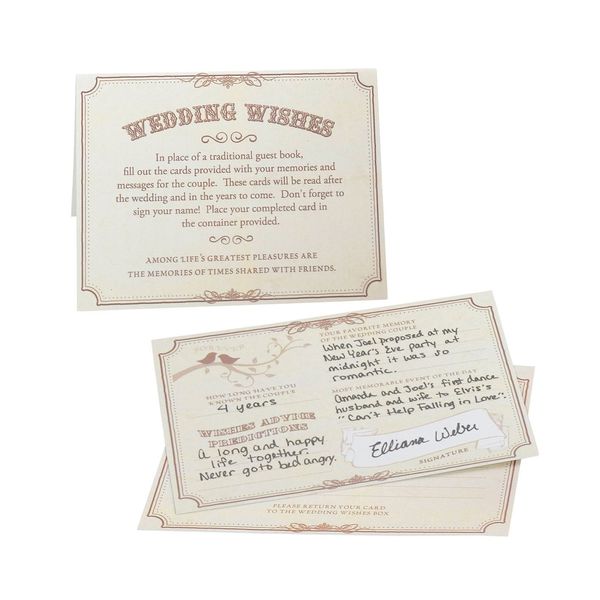 Lillian Rose Tan Guest Book Alternative Wedding Advice Cards, 5.5" x 4.25"