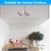 Butterfly Cupboard Knobs,6 pcs Hand-Painted Butterfly Cabinet Knobs Drawer Pull Handle for Decorative Drawers, Wardrobes, Cabinets (Pink)