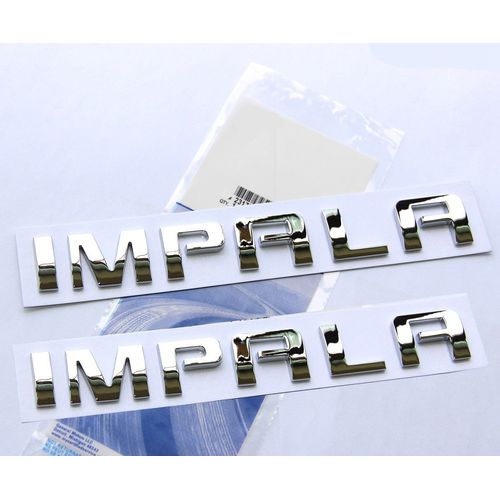 Yoaoo 2Pack OEM Impala Nameplate Letter Emblems 3D Logo Badges Glossy Compatible with Impala Chrome 22743583