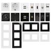 Maclean's Modular Products HDMI Socket LAN Socket Cable TV Outlet USB Socket Charger Glass Frame Panel (Cable TV Outlet, White)