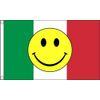 Italy Smiley Face Flag 5ft x 3ft